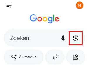 Google Lens openen op iPhone